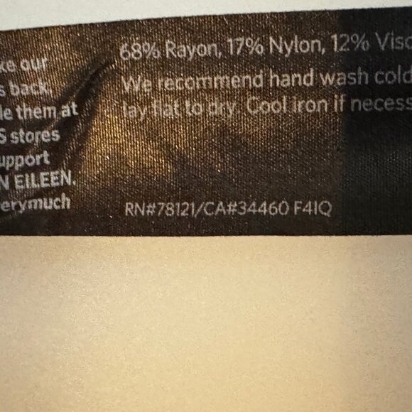 Like new Eileen Fisher Black & Metallic Asymetrical Tunic or Mini Dress Size Med - Picture 8 of 10